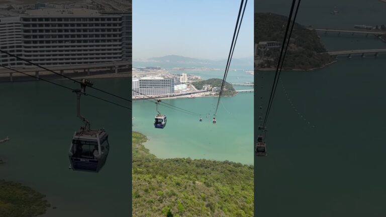 Hong Kong vacation/ cable car/ Aerial view Hong Kong/ Tian Tan Buddha