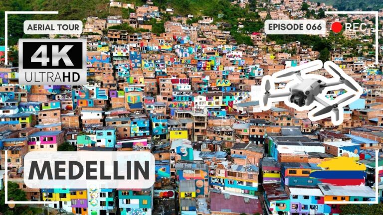 Bird’s Eye View of Medellin from Barrio Manrique & Sunset 🇨🇴 DJI Mini Pro 4 Aerial Tour