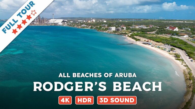 Rodger’s Beach, Aruba — Beach Walking Videos of ALL Beaches of Aruba (4K, HDR, 3D Sound)